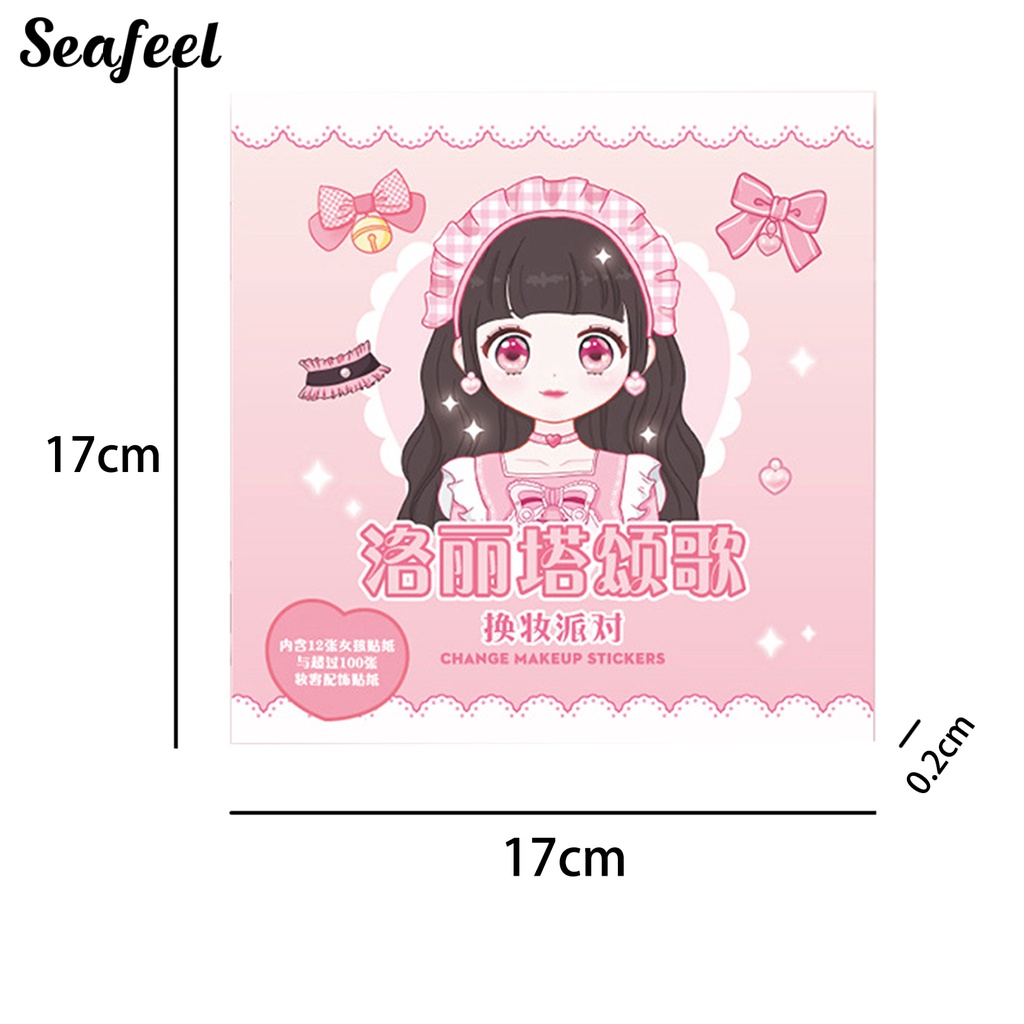 Miếng Dán Tự Dính Họa Tiết Công Chúa Dễ Thương Dùng Làm Quà Tặng DIY