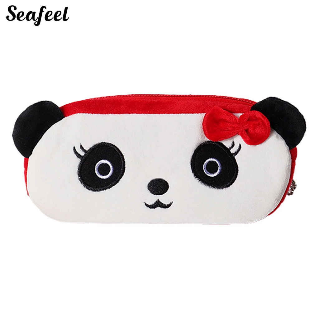 Túi Đựng Bút Bằng Nỉ Cỡ Lớn Có Khóa Kéo In Họa Tiết Hoạt Hình Dễ Thương Tiện Dụng Cho