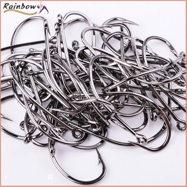 Set 10 / 50 Lưỡi Câu Cá Bằng Thép Carbon Cao Cấp