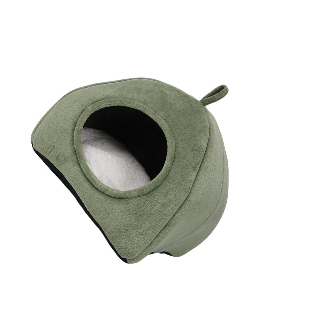 Giường Ngủ Bằng Vải Bông Màu Xanh Lá Dễ Lau Chùi Phù Hợp Với Chó Mèo Trong Nhà Dành Cho Mèo Cưng Mùa Đông