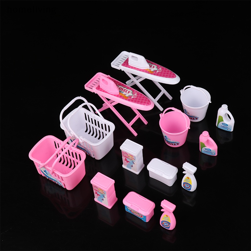 1 Bộ Giỏ Đựng Đồ Giặt Bằng Sắt Dùng Trang Trí Nhà Búp Bê