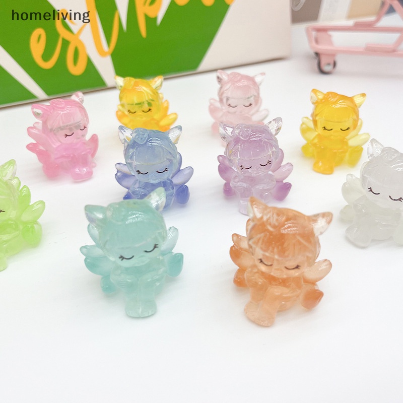 Set 2 Tượng Cáo Chín Đuôi Bằng Nhựa Phát Sáng Trong Bóng Tối Trang Trí Tiểu Cảnh / Nhà Búp Bê DIY