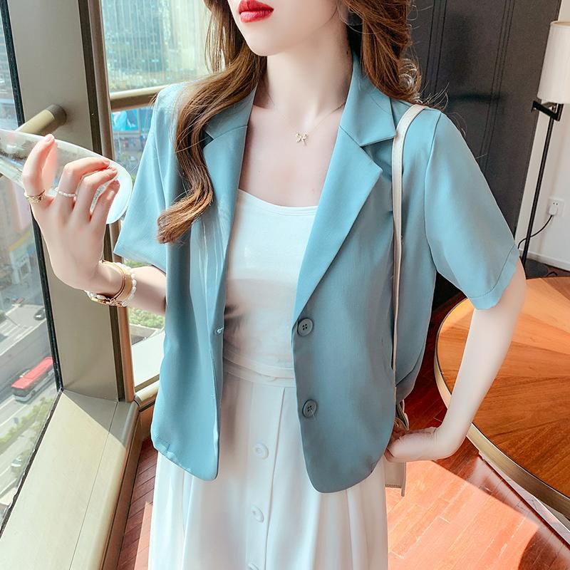 Áo Khoác Vest Tay Ngắn Phong Cách Anh Quốc Thời Trang Mùa Hè Cho Nữ