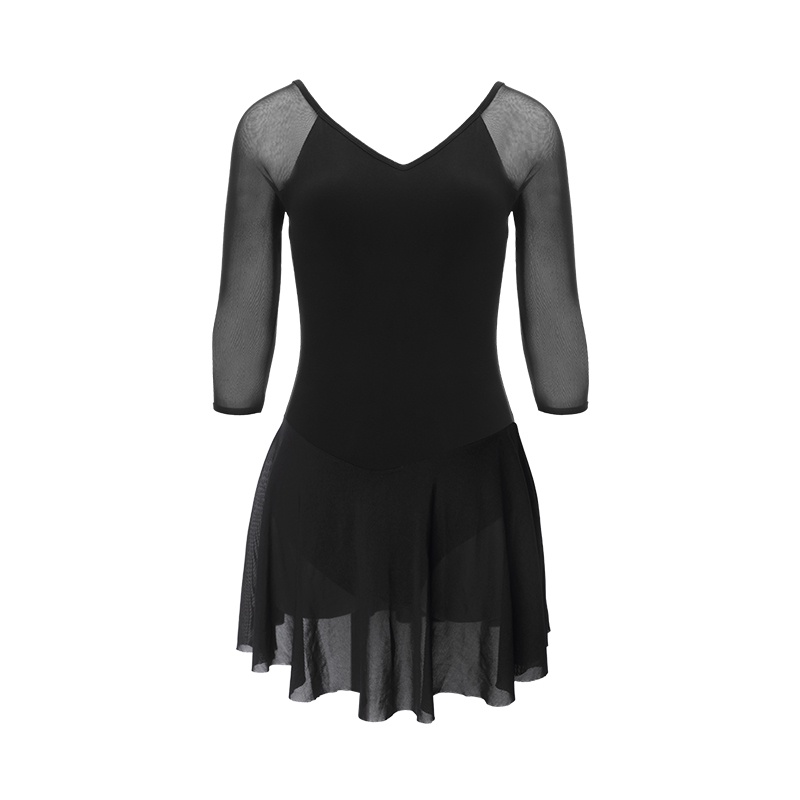 Đầm Múa Ba Lê Tay Lửng Phối Lưới Mềm Mại Thời Trang Cho Nữ