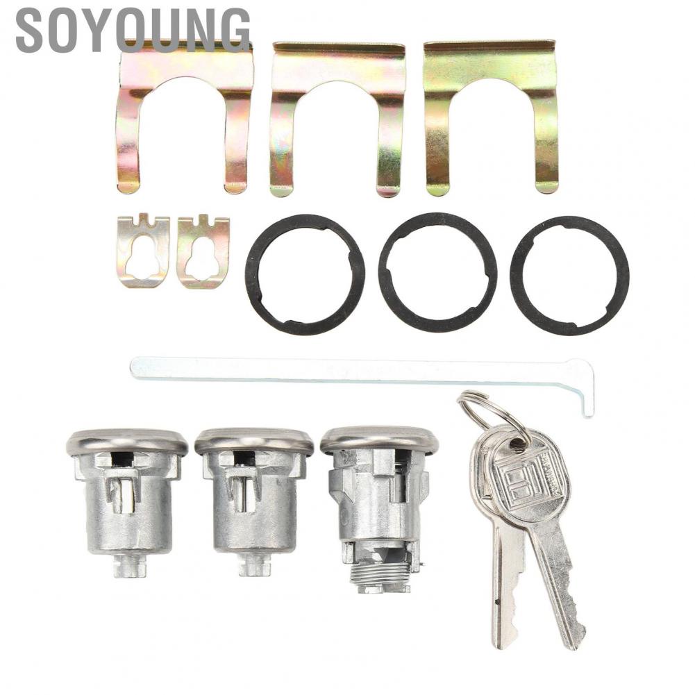 Soyoung Cutlass Lock Key Set 654394765282 Easy To Install Door Trunk Kit Durable for Cars