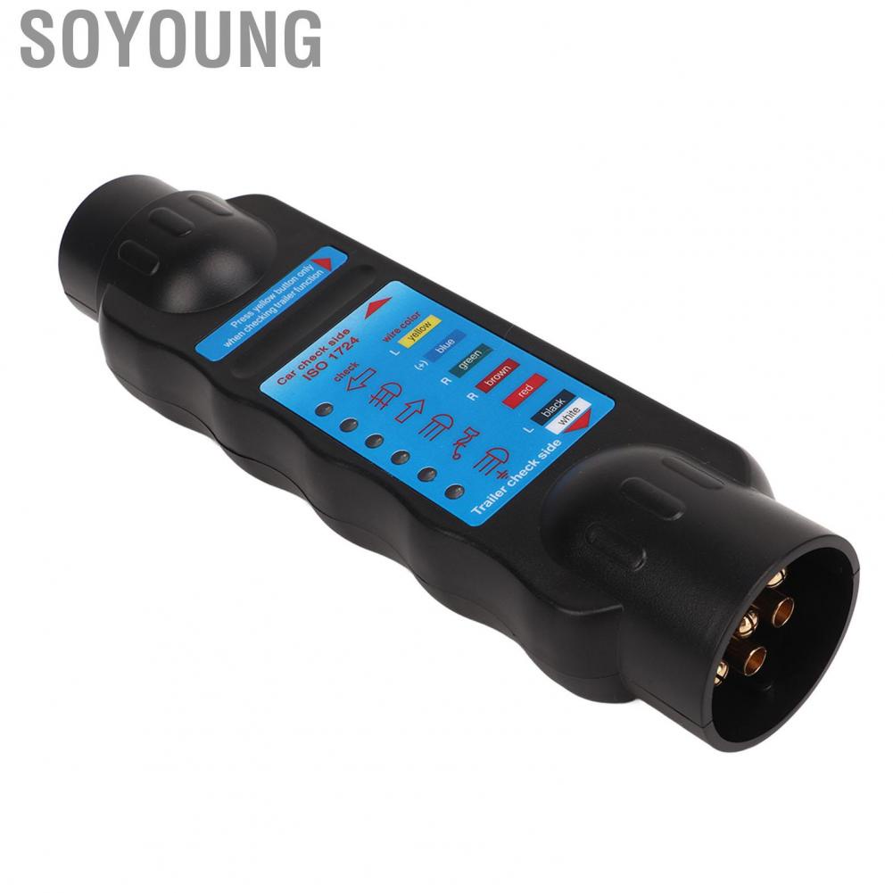 Soyoung Towing Light Diagnostic Tool 7pin Easy Operation 12V Plug and Play Trailer Wiring Circuit Tester  Powered for