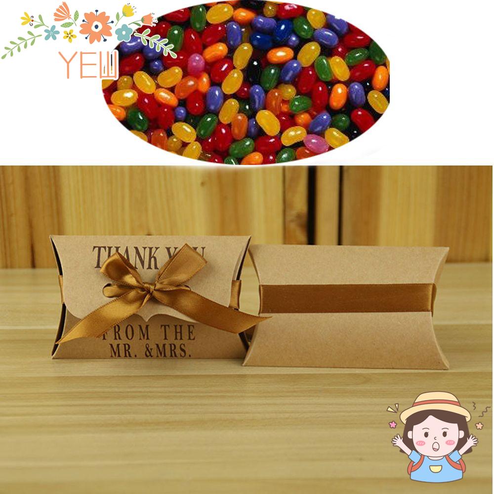 Set 50 Hộp Đựng Kẹo Cưới Hình Gối Kiểu Cổ Điển Độc Đáo