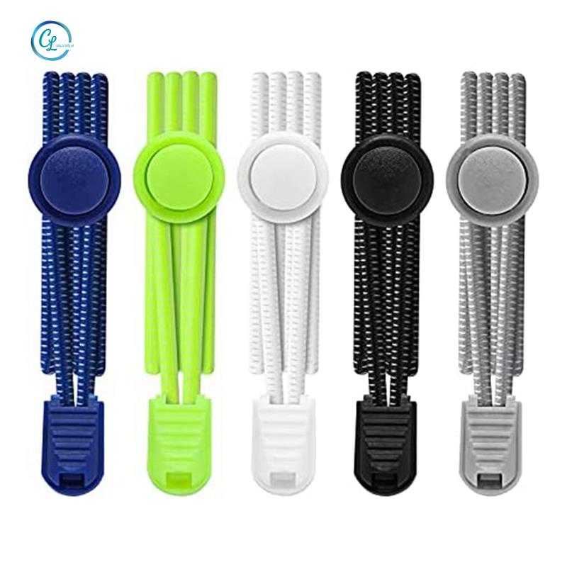 Set 5 Cặp Dây Giày Co Giãn Có Khóa Phản Quang Một Kích Cỡ Phù Hợp Với Tất Cả Người Lớn Và Trẻ
