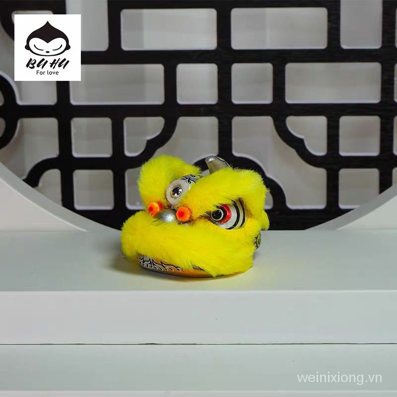 Mặt Dây Chuyền Hình Đầu Sư Tử Nhảy Múa Trang Trí Xe Hơi