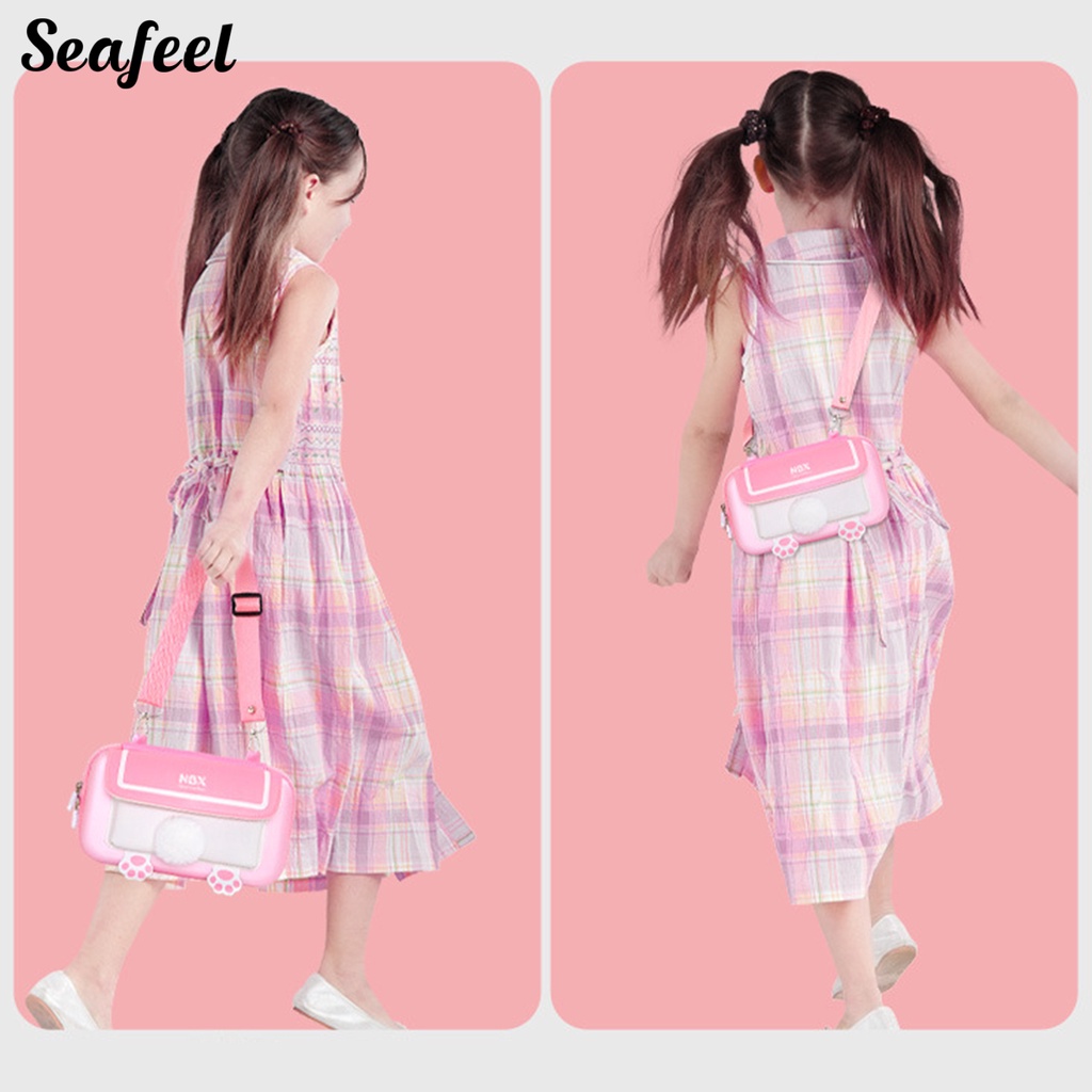 Bóp Viết Da Nhiều Ngăn Có Khóa Kéo In Hình Dễ Thương