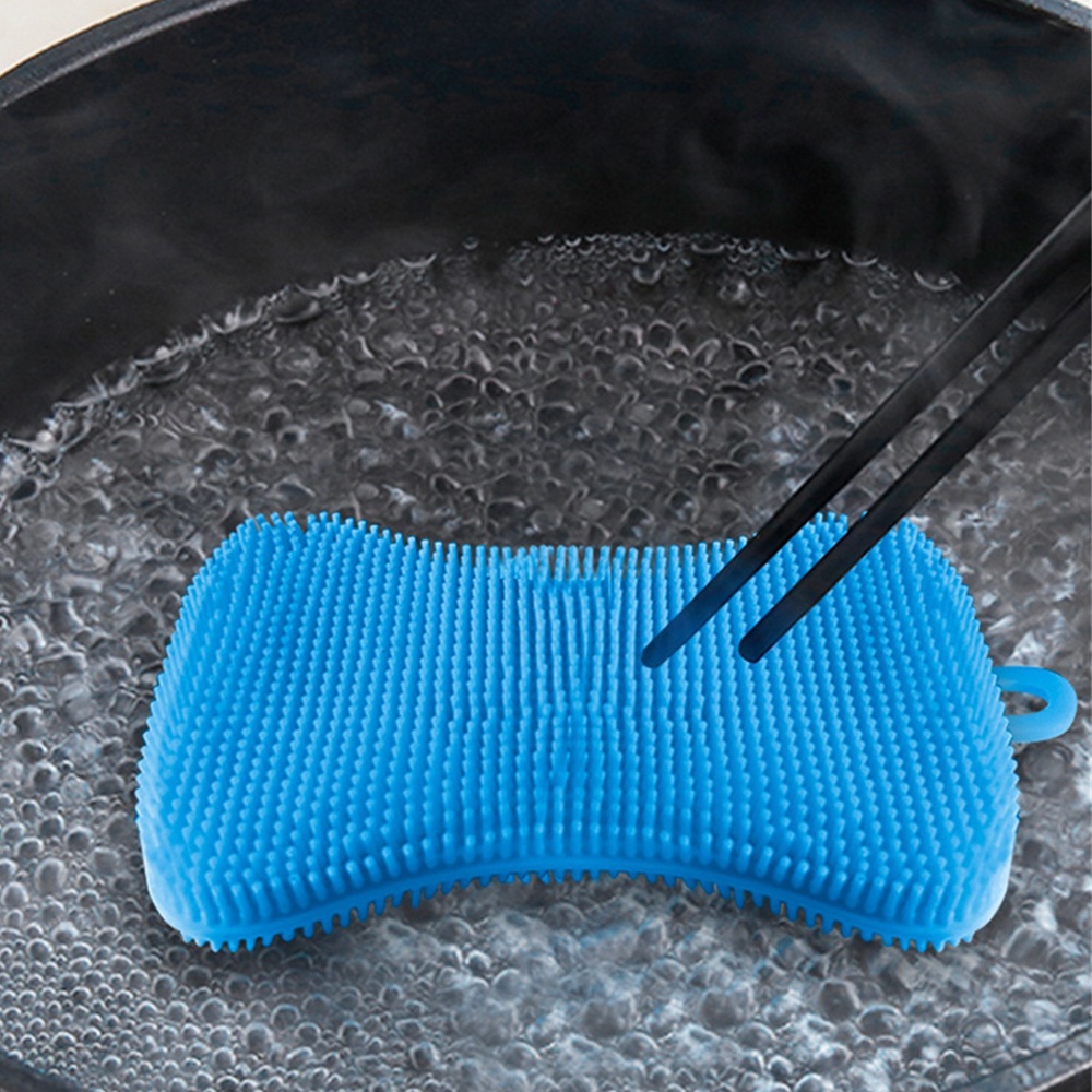 Bàn chải làm sạch bát đĩa EELHOE bằng silicon làm sạch bụi bẩn/ dầu chống dính cho nhà bếp gia đình