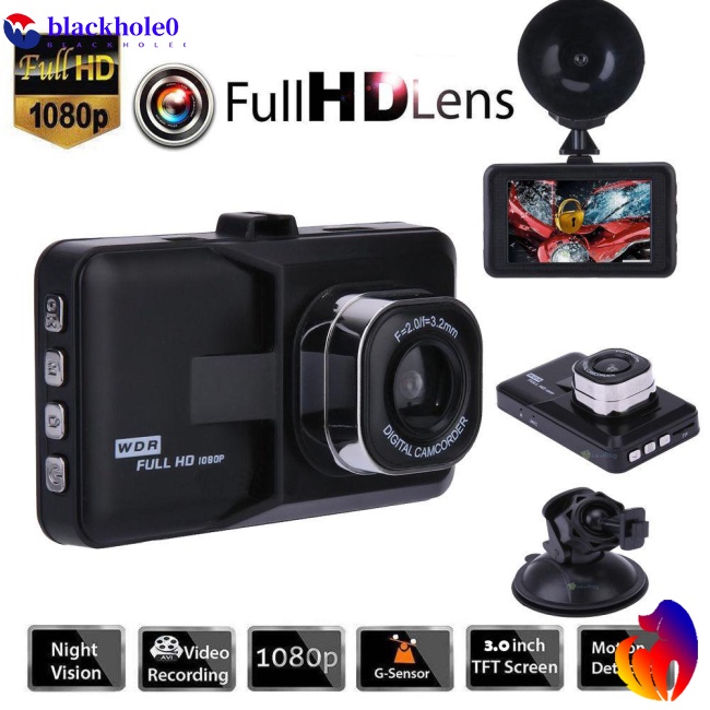 Camera Hành Trình DVR Với Màn Hình TFT 3inch 120 Độ Cho Xe Hơi° Máy Ghi Âm Cảm Biến Góc Rộng 1080P G-Sensor