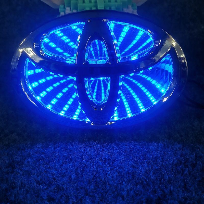Logo 3D Phát Sáng Trang Trí Xe Hơi Toyota Camry Corolla Vios Highlander