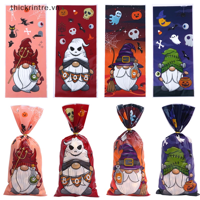 Set 50 Túi Đựng Bánh Kẹo Thắt Ruy Băng Trang Trí Tiệc Giáng Sinh