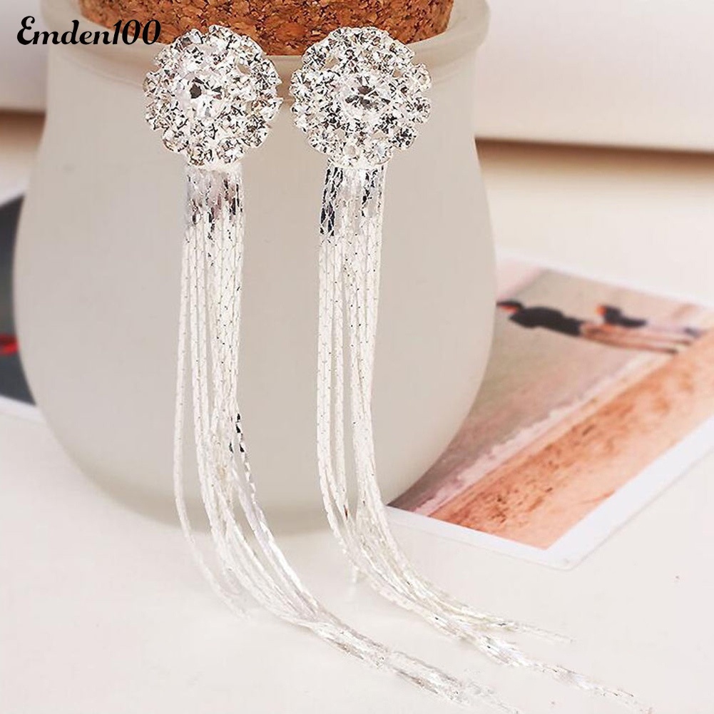 Đôi Bông Tai DáNg DàI Đính Đá Thời Trang