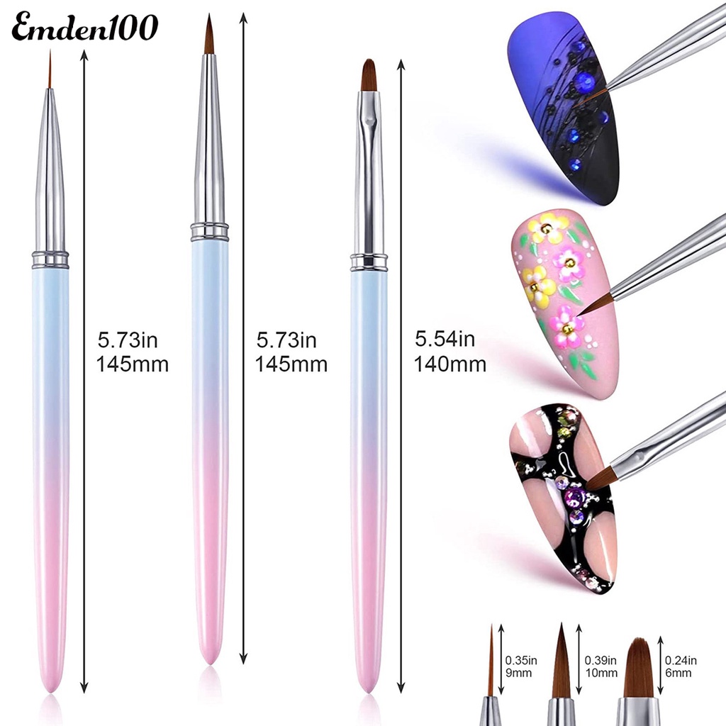 Cọ Vẽ Trang Trí Móng Tay Nghệ Thuật Màu Sắc Sống Động