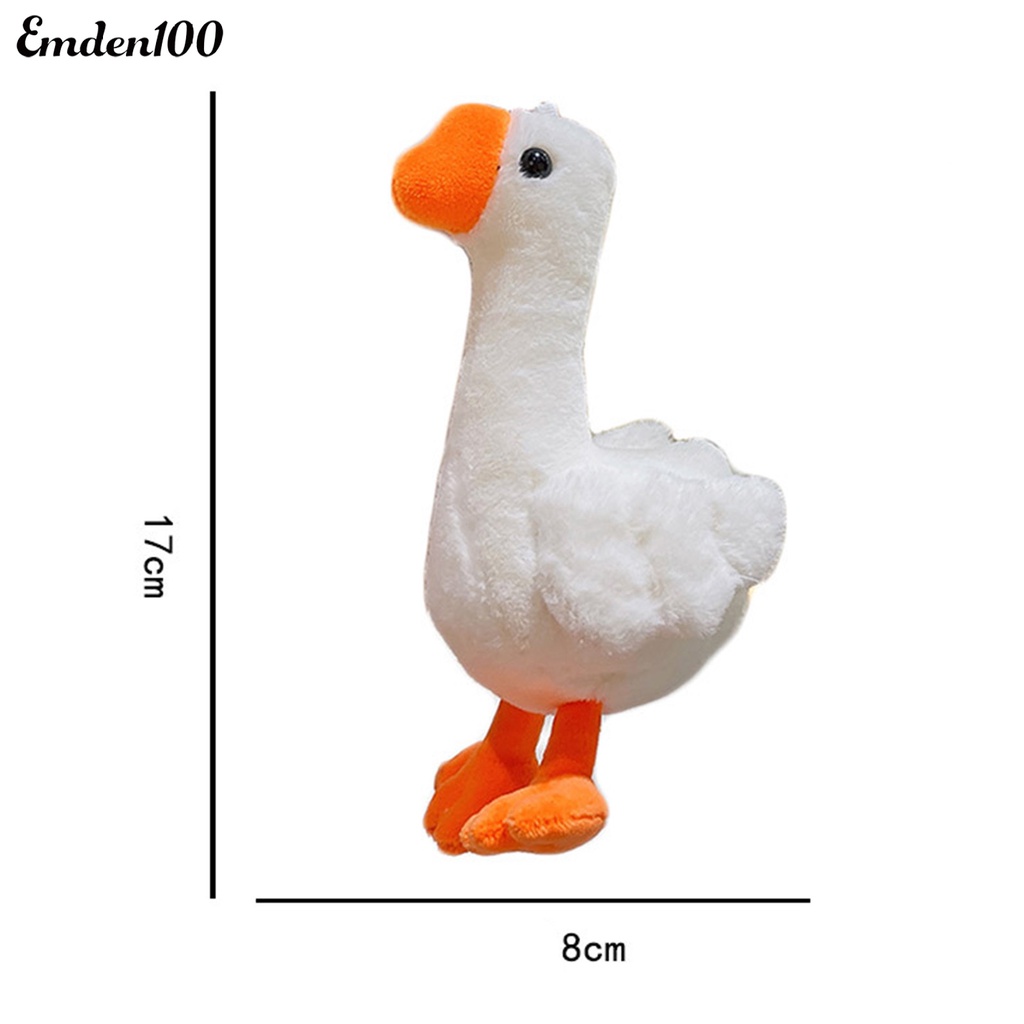Móc Khóa Ngỗng 17cm Mắt Trắng / Vàng 3D Nhồi Bông Mềm Mại