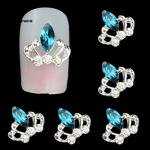 Set 10 Phụ Kiện Trang Trí Móng Nghệ Thuật Hình Vương Miện 3D Charms