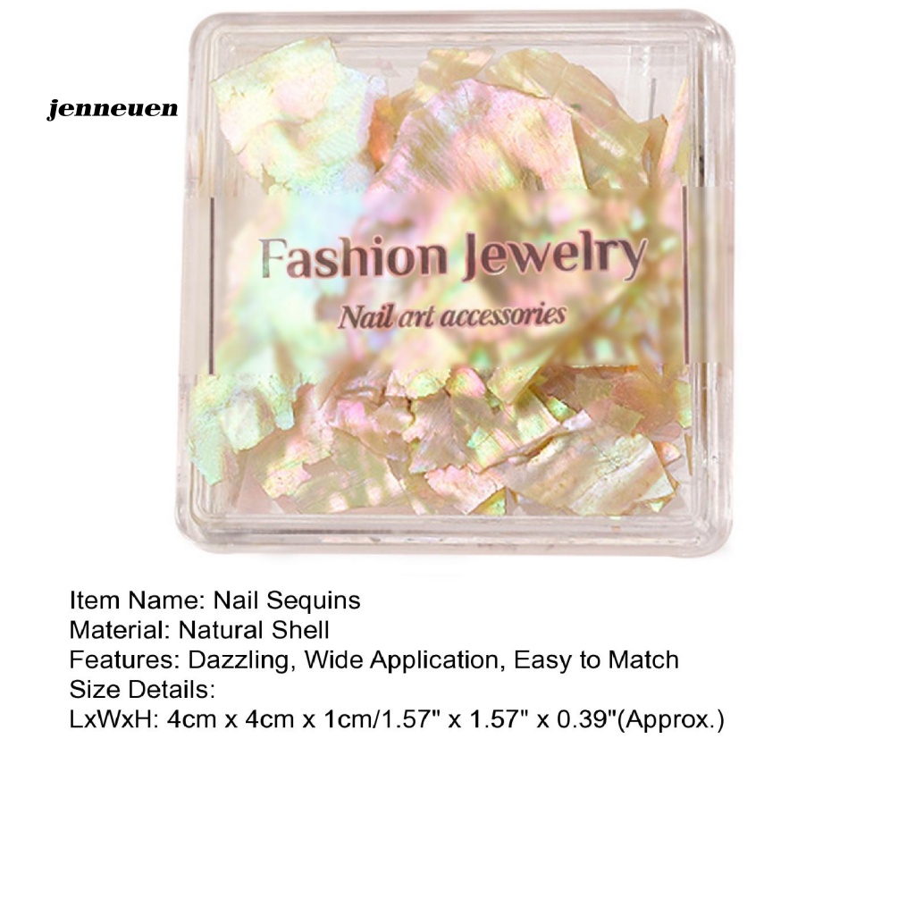 1 Hộp Phụ Kiện Trang Trí Móng Tay 3D Sáng Bóng Màu Sắc Tươi Sáng