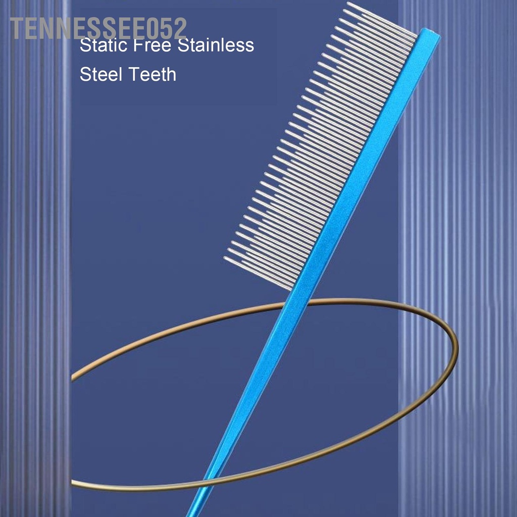 Tennessee052 Pet Comb Ergonomic Dog Chải lông chải loại bỏ rối và nút thắt với 2 mật độ khác nhau