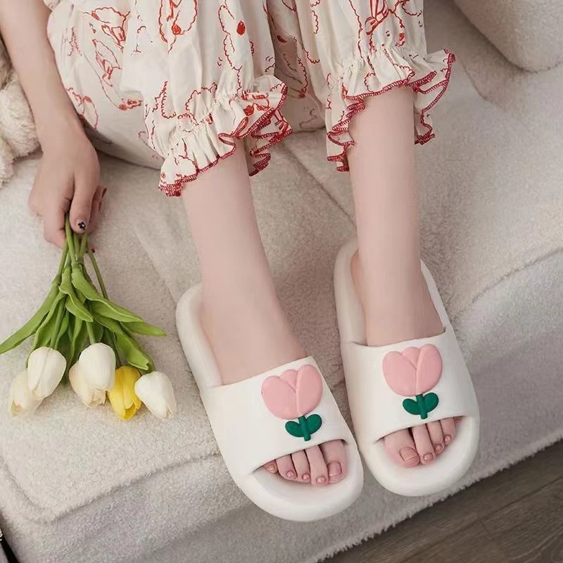 Dép Đi Trong Nhà Đế Mềm Chống Trượt Không Ồn In Họa Tiết Trái cherry Phong Cách Nhật Bản Thời Trang Mùa Hè Cho Nữ