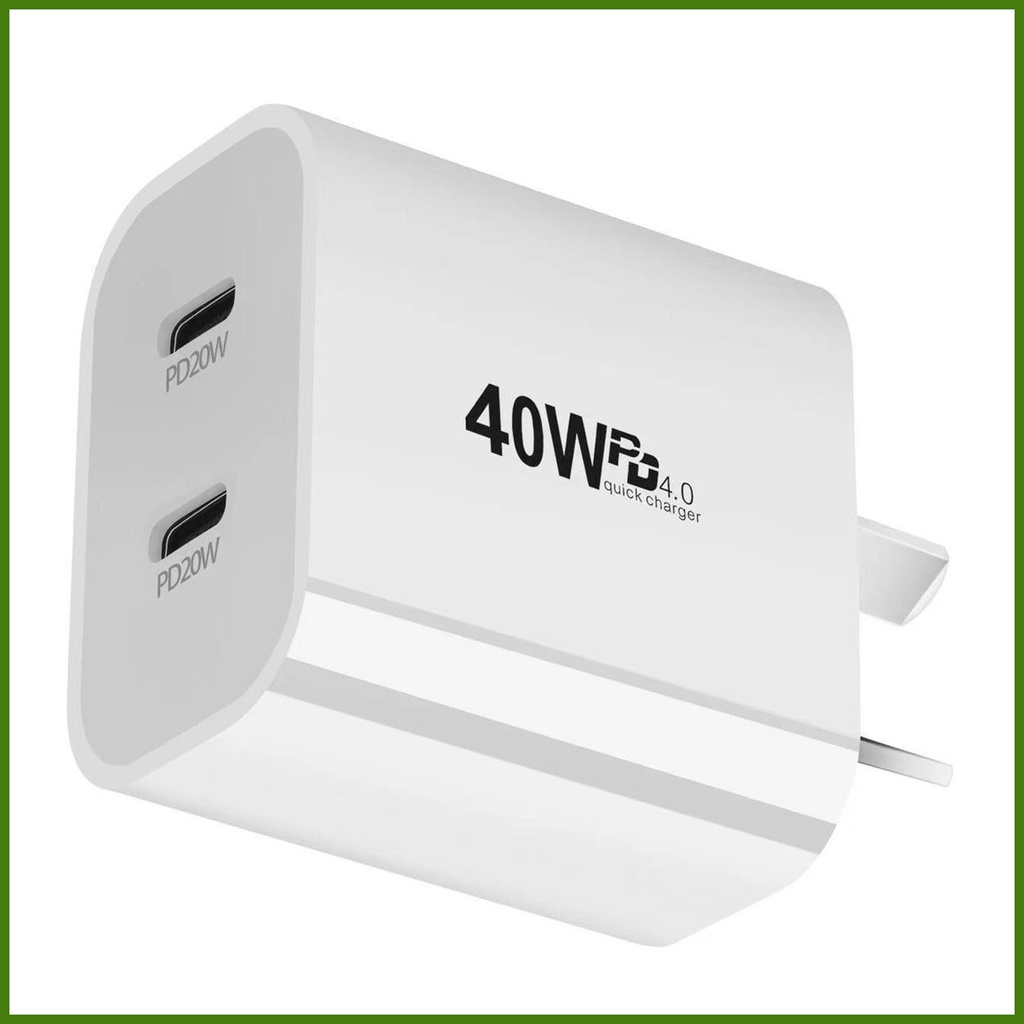 Cục Sạc Điện Thoại Di Động Loại C Cổng Kép PD 40W Thiết Kế Di Động Cho Điện Thoại rdavn