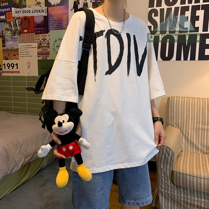 Áo Thun 100% Cotton Tay Ngắn In Họa Tiết Hoạt Hình Phong Cách Retro Thời Trang Mùa Hè Cho Nam Giới Có Size Lớn