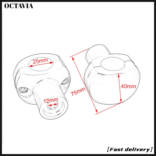 1 Cặp Thanh Nâng Ghi Đông Xe Máy Phong Cách Retro