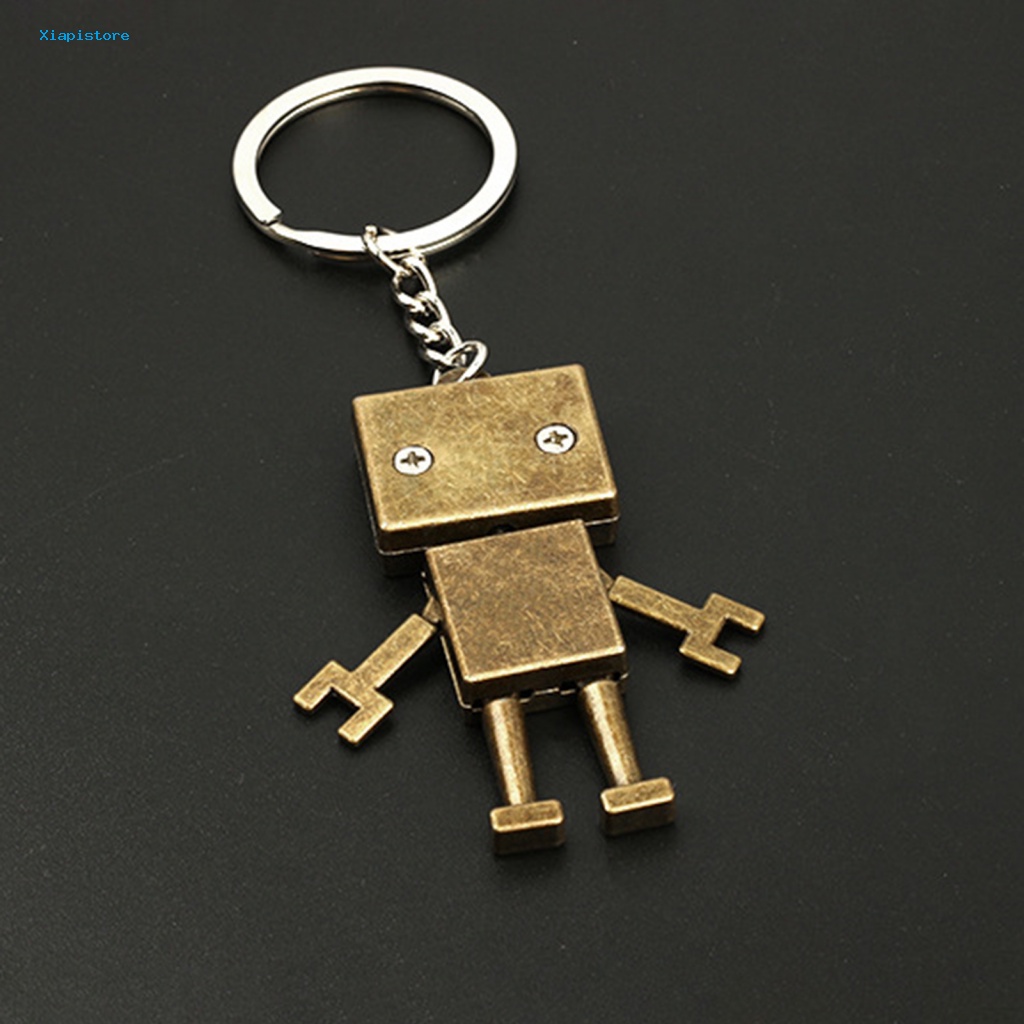 [Xiapistore] Móc Chìa Khóa Bằng Kim Loại Đồng Hai Mặt Hình Robot Quyến Rũ Cho Cặp Đôi / Quà Tốt Nghiệp