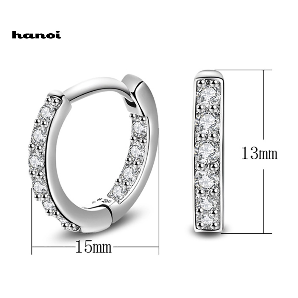 Khuyên Tai Nữ Mạ Bạc Đính Ngọc Thời Trang