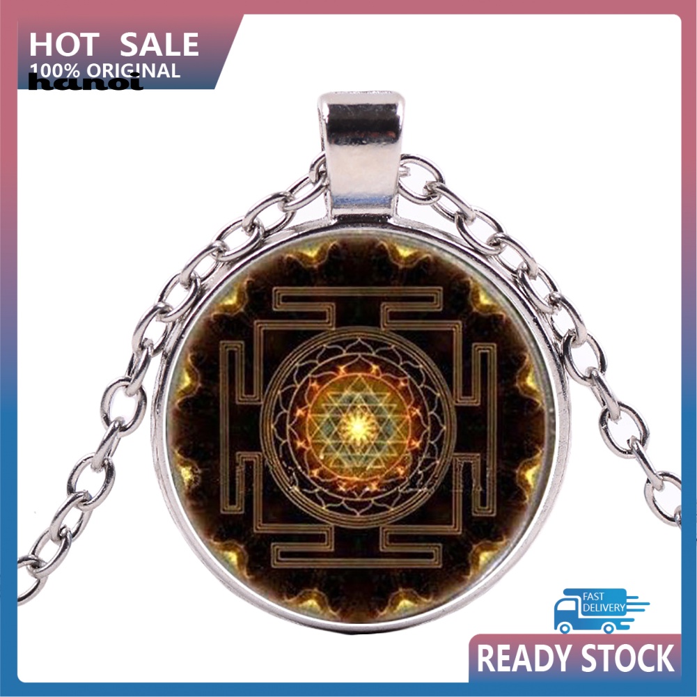 Vòng cổ Mặt Tròn Họa Tiết Mandala Thời Trang