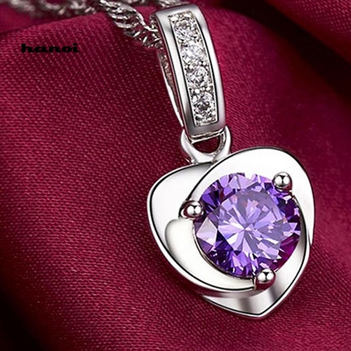 Vòng cổ MặT HìNh TráI Tim ĐíNh Kim Cương Giả ThờI Trang Cho Nữ