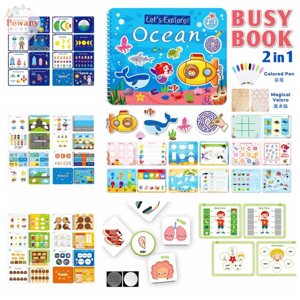 Sách Dán Phân Hủy Khả Năng Nhận Dạng Logic Dễ Thương Có Thể Tái Sử Dụng Cho Bé