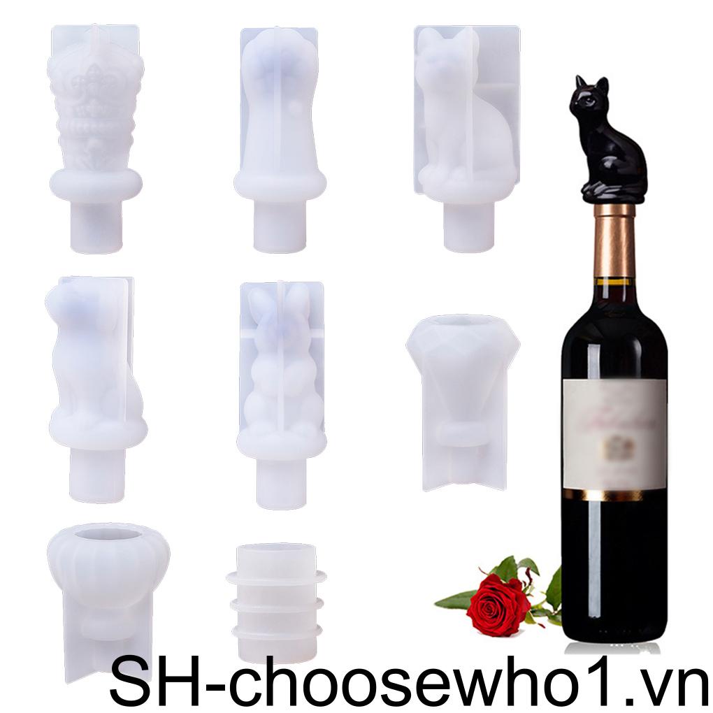 Khuôn Silicone Làm Nắp Chai Lọ DIY Hình Động Vật Không Biến Dạng