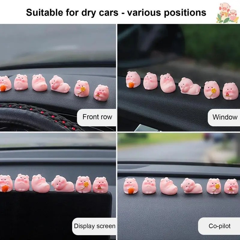 Chú Heo Hồng Hoạt Hình Bằng Nhựa resin Dễ Thương Trang Trí Nội Thất / Xe Hơi / Bảng Điều Khiển Văn Phòng / Quà Tặng Sinh Nhật / Sân Vườn