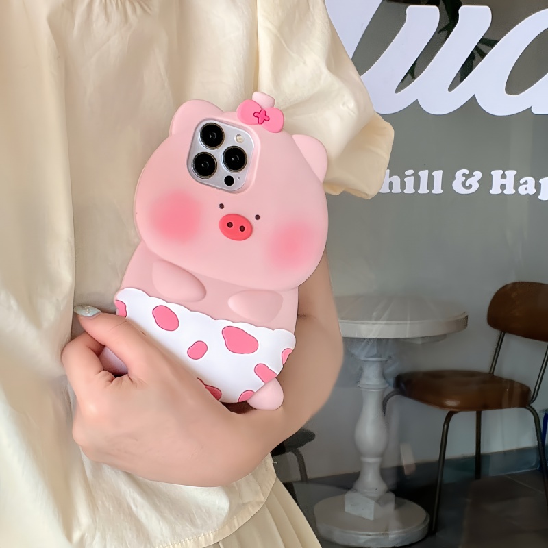 Ốp Điện Thoại Silicon Hình Heo Hoạt Hình 3D Cho iPhone 14promax 11 12 12Pro 12promax 13 casing 13Pro 13promax 14 14Pro iPhone14Pro