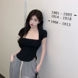 NRVP Mới Áo Croptop Tay Ngắn Dáng Ôm Phong Cách Hàn Quốc Thời Trang Quyến Rũ Cho Nữ