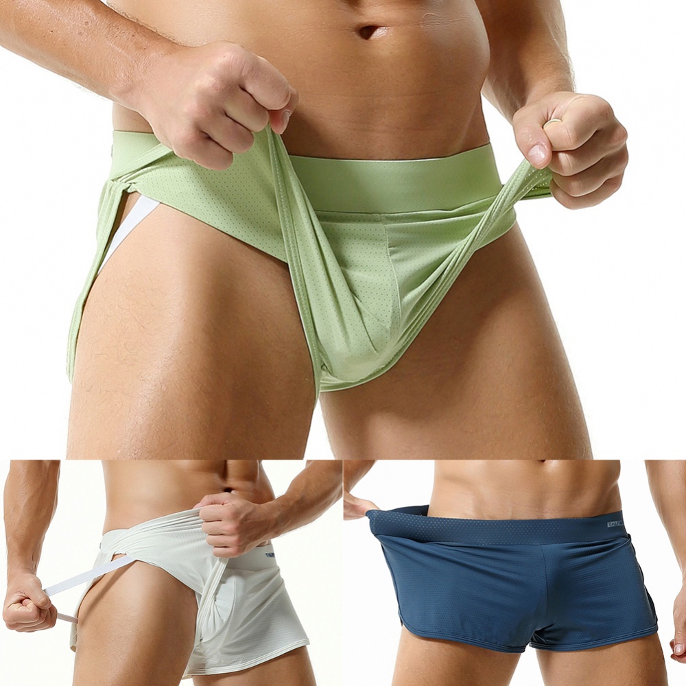 Quần bikini boxer briefs nam boxer men \'s sponge pouch cup thoáng khí
