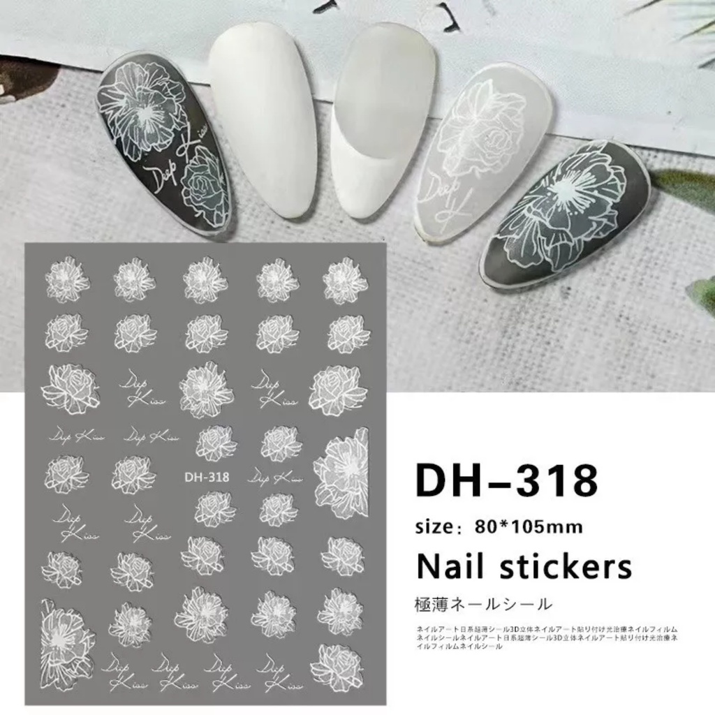 Sticker thương hiệu trang trí nail nhiều mã mới