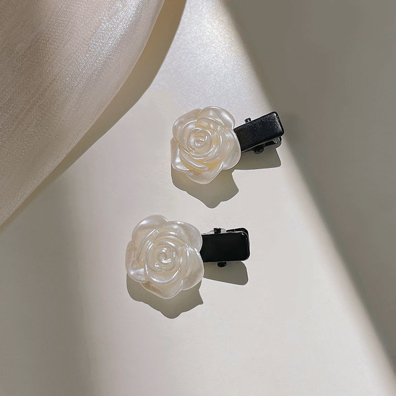 Retro gió hoa hồng kẹp tóc nữ tóc mái kẹp bên hông mũ đội đầu