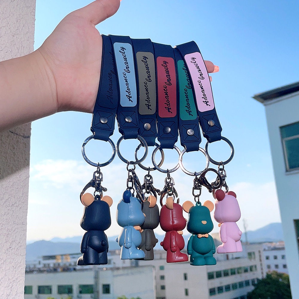 Dễ Thương Móc Khóa Hình Cà Vạt Gấu Hoạt Hình Đáng Yêu