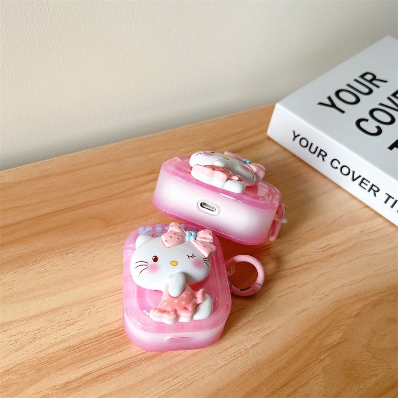 Vỏ Bảo Vệ Hộp Sạc Tai Nghe Bluetooth Không Dây Airpods1 / 2 3 Pro Pro2 Air Pods Pro 3 Hình Mèo kt Ốp