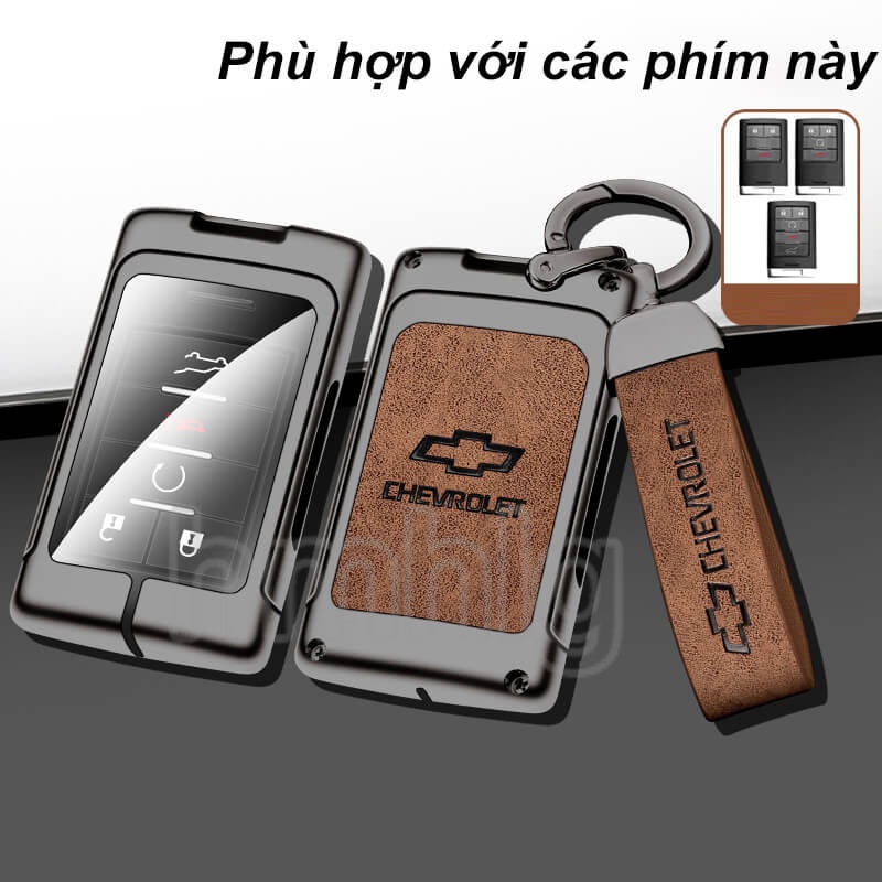 Vỏ Bọc Chìa Khóa Điều Khiển Từ Xa Bằng Da Và Hợp Kim Kẽm Cho Xe Hơi Chevrolet Captiva