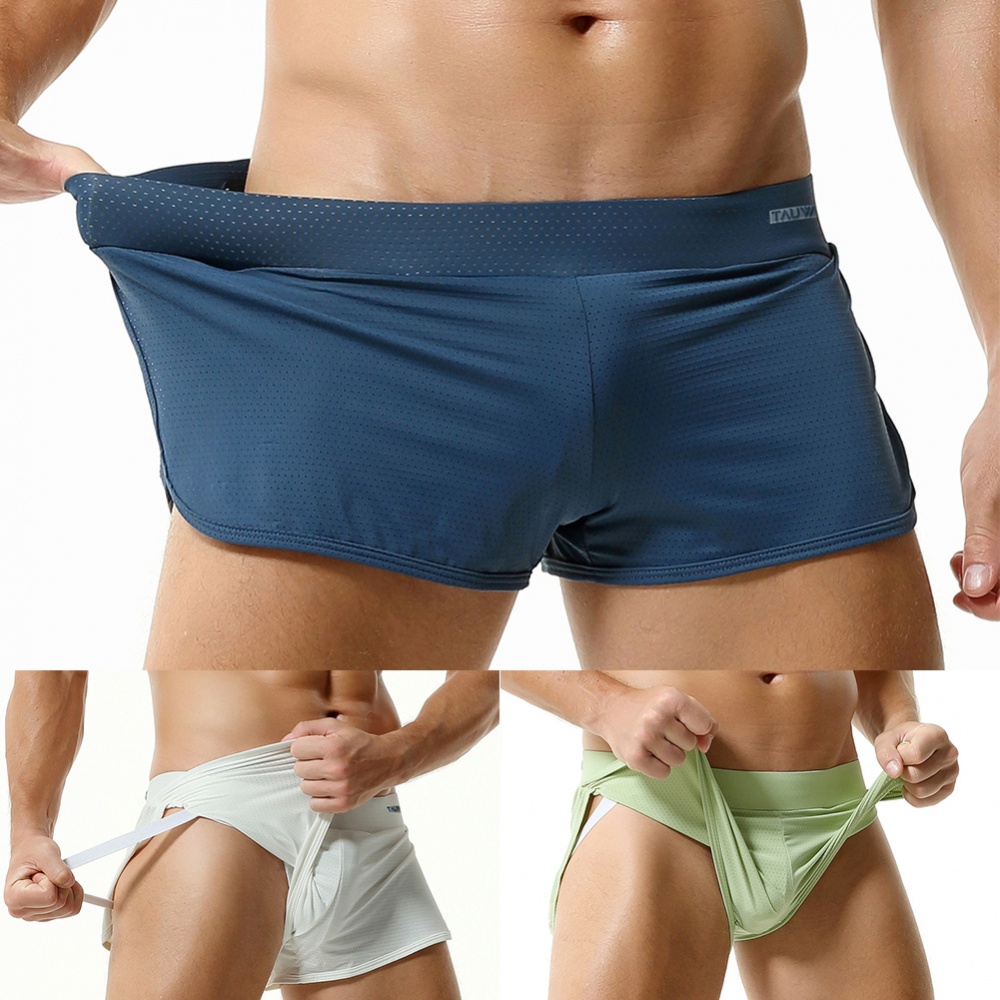 Quần bikini boxer briefs nam boxer men \'s sponge pouch cup thoáng khí