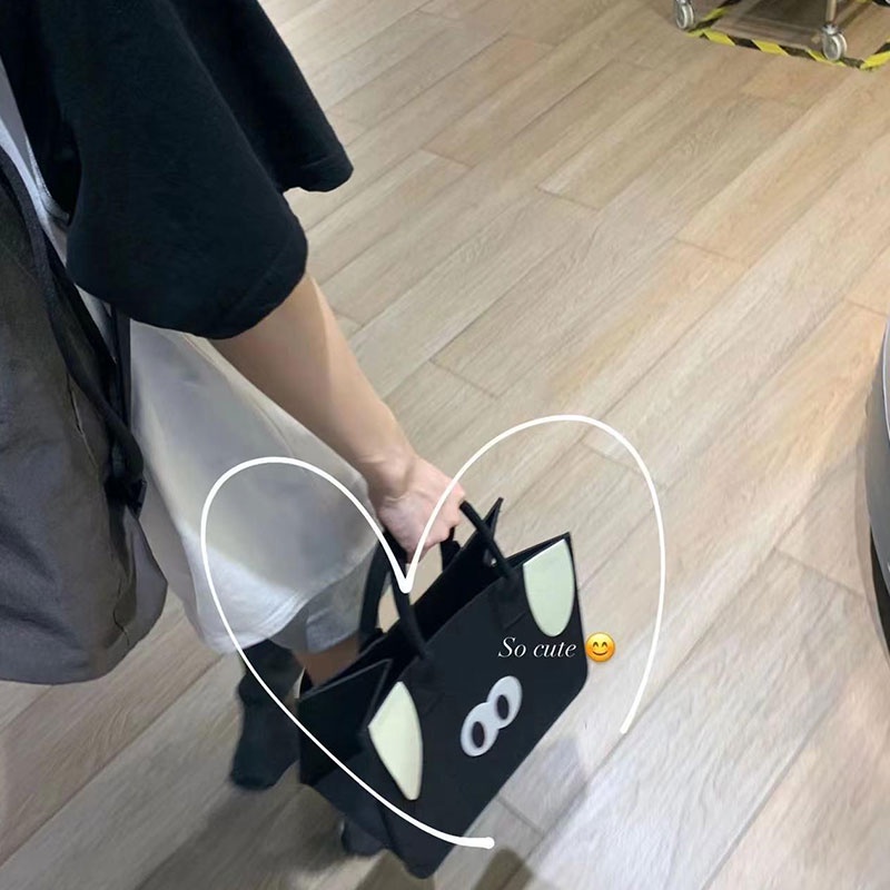 Túi Xách Cầm Tay Bằng Vải Nỉ Dễ Thương Giá Rẻ Cho Nữ