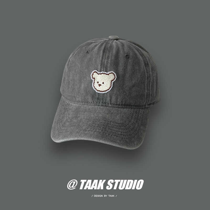 Mũ Lưỡi Trai Thêu Hình Gấu Phong Cách Hàn Quốc Trẻ Trung Dành Cho Nữ
