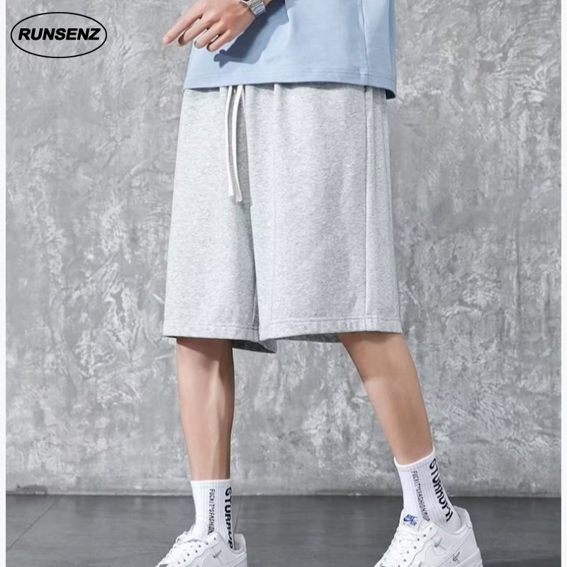 Quần ngắn ống rộng Màu Trơn Plus Size M-8XL Thời Trang Mùa Hè Cho Nam