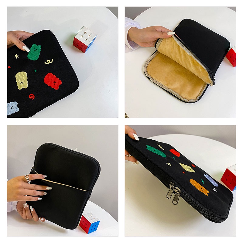 Arctic Hunter  Túi Đựng Máy Tính Bảng Chống Va Chạm Thêu Họa Tiết Dễ Thương Phong Cách Hàn Quốc Cho ipad 11 / 13 inch