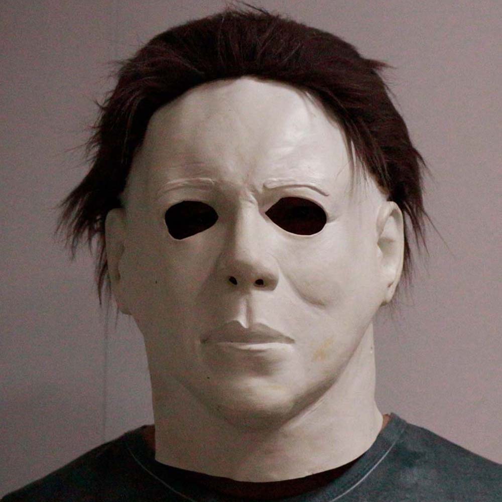 Michael Myers Halloween Full Latex Mask Hair Scary Horror Fancy Dress Costume