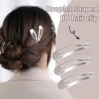 Kẹp tóc kim loại hình búp bê màu bạc cho nữ